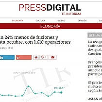 Espaa registra un 24% menos de fusiones y adquisiciones hasta octubre, con 1.610 operaciones